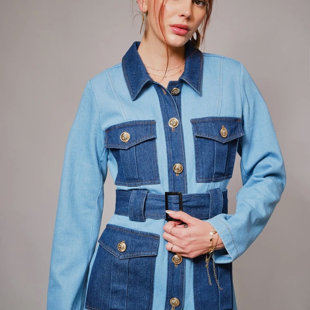 Chic Blue Denim Mini Dress